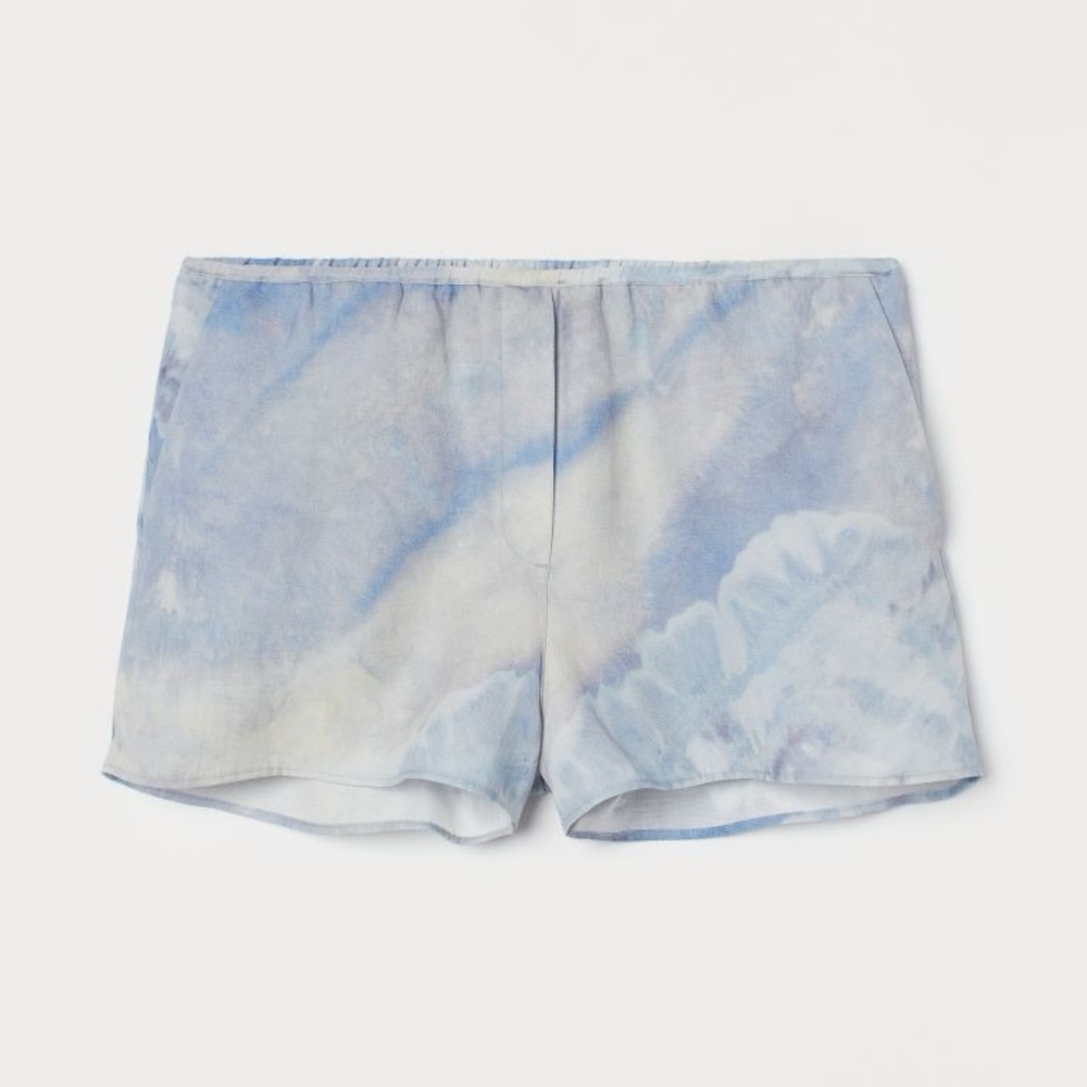 H&M tie dye lyocell hot pants shorts